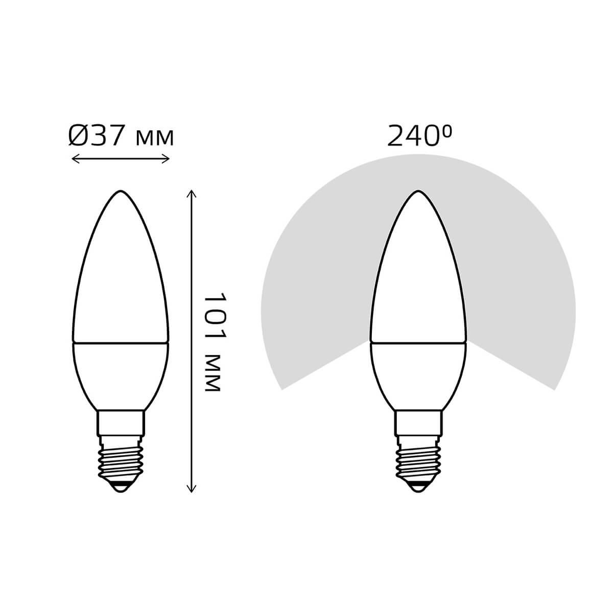 Диммируемая светодиодная лампа Gauss Candle E14 7W 4100K 103101207-S фото