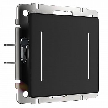 W4522008 Сенсорный выключатель двухклавишный с подсветкой (черный) Werkel a063602 фото