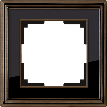 WL17-Frame-01 Рамка на 1 пост (бронза/черный) Palacio Werkel a037687 фото
