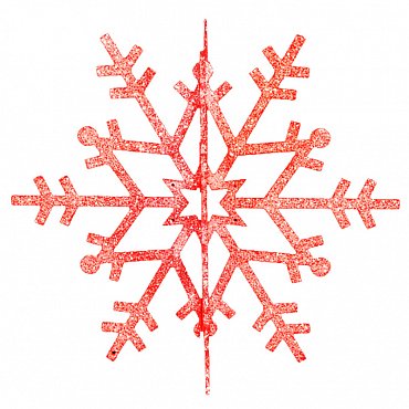 Елочная фигура Снежинка резная 3D, 61 см, цвет красный NEON-NIGHT 502-362 фото