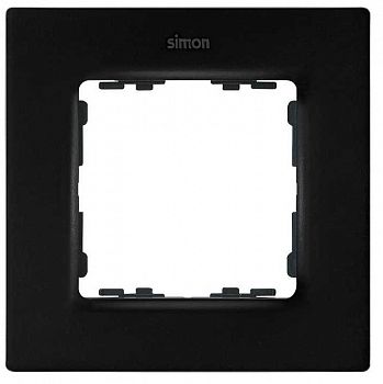 Рамка на 1 пост черный матовый  Simon 82 Concept 8200617-098 фото