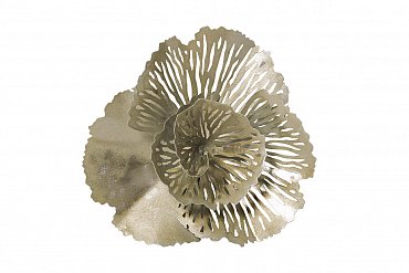 Настенный декор Цветок серебристый 29,8*29,8*9,5см Garda Decor 37SM-1363-F1 фото