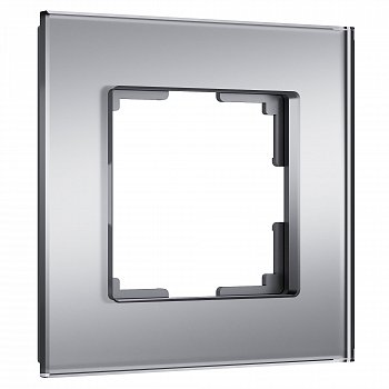 Рамка на 1 пост Senso (серебряный, стекло soft-touch) Werkel W0013106 a064568 фото